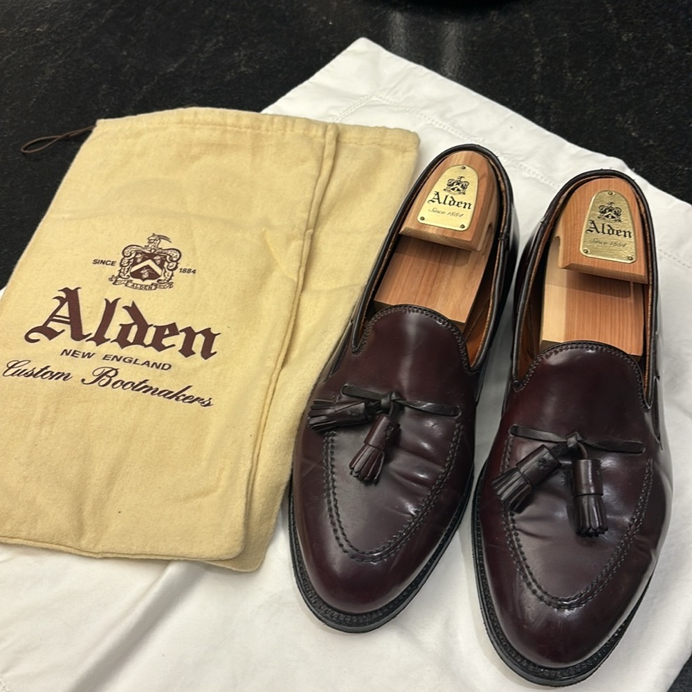Alden Dark Brown Tassel Loafers - Picture 6 of 6